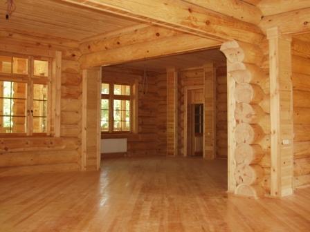 деревянный дом изнутри