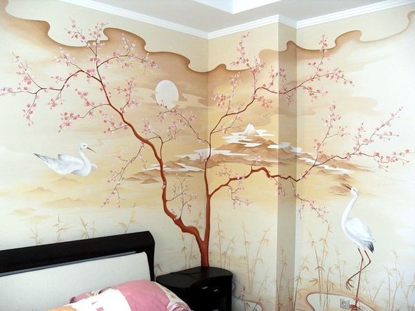 Художественная роспись стен интерьере дома или квартиры?